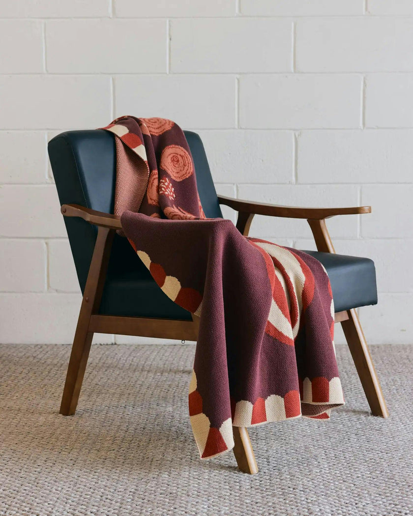 Le Bouquet Knit Blanket