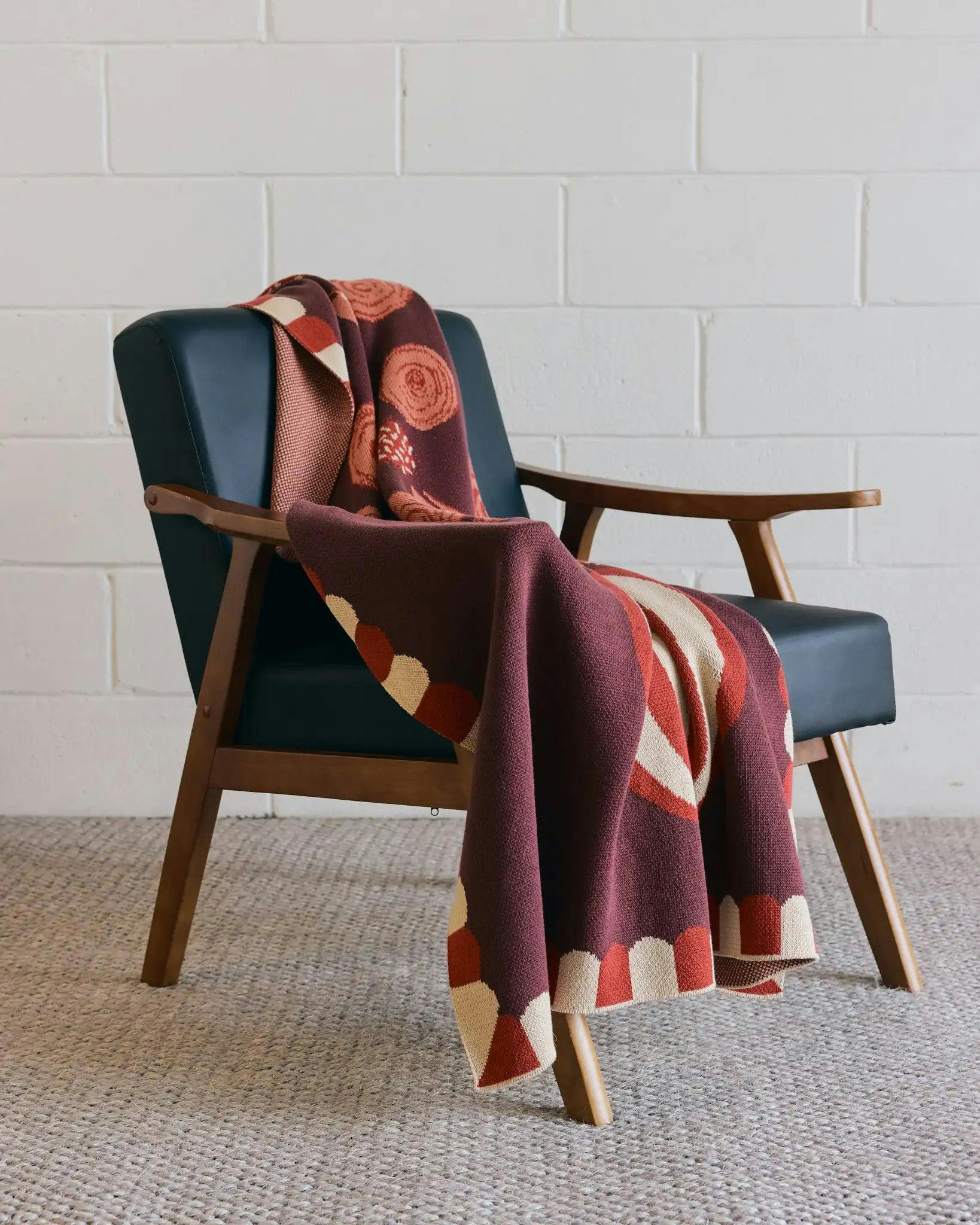 Le Bouquet Knit Blanket