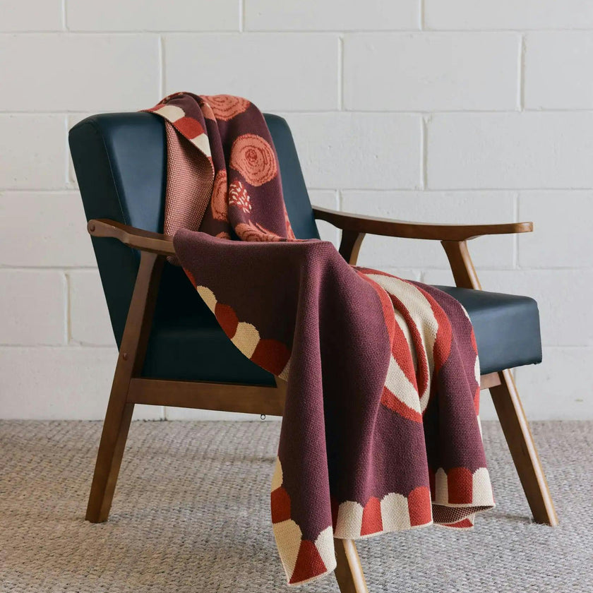 Le Bouquet Knit Blanket
