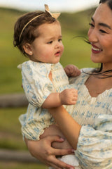 Baby Roselyn Romper in Ivory Porcelain Fleur