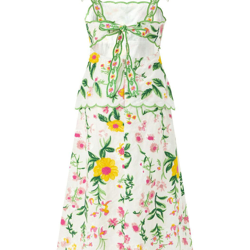 Kaylee Cotton Embroidered Maxi Dress
