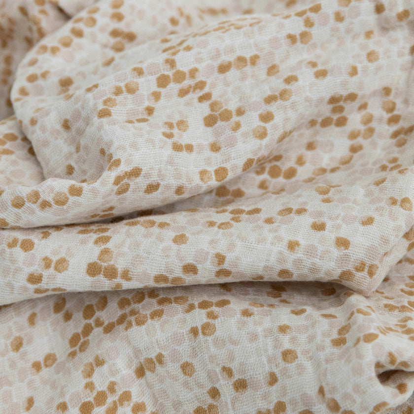 Cotton Muslin Swaddle Blanket - Honeycomb