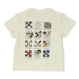 Beige Multilogo T‑Shirt