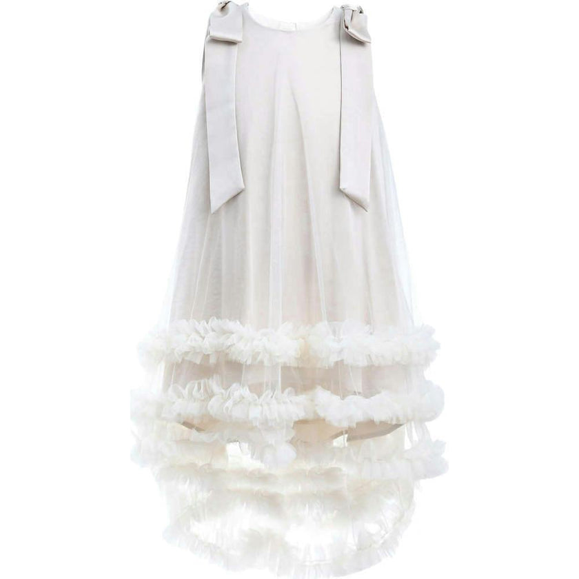 Violeta Sleeveless Ruffle Overlay Dress