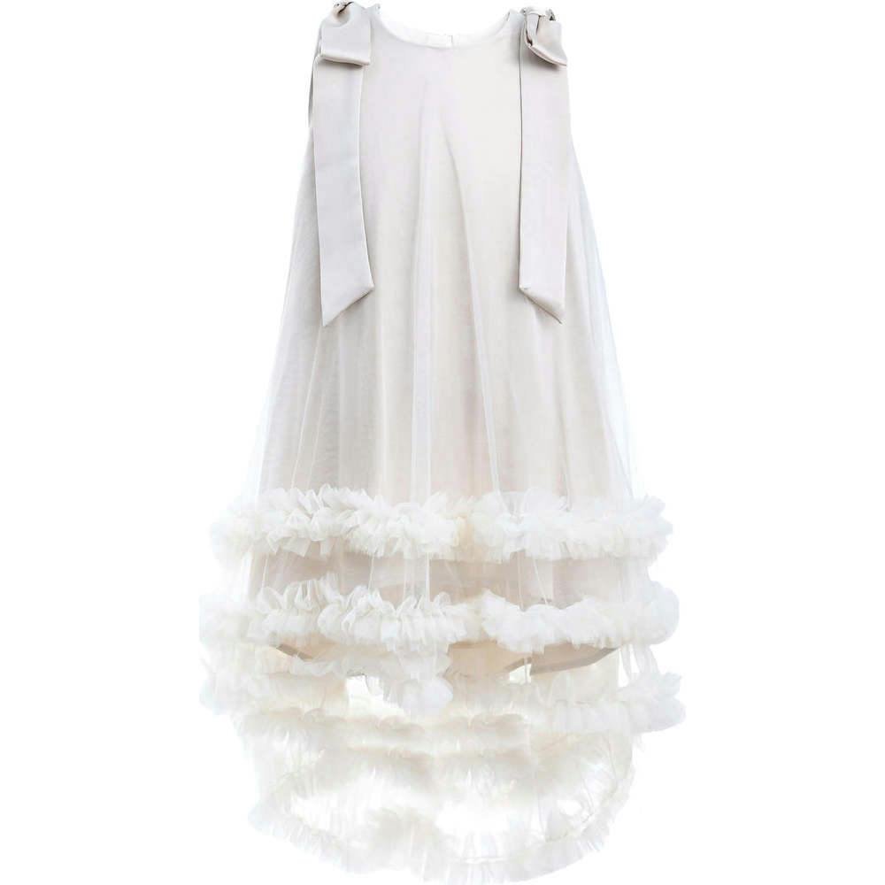 Violeta Sleeveless Ruffle Overlay Dress