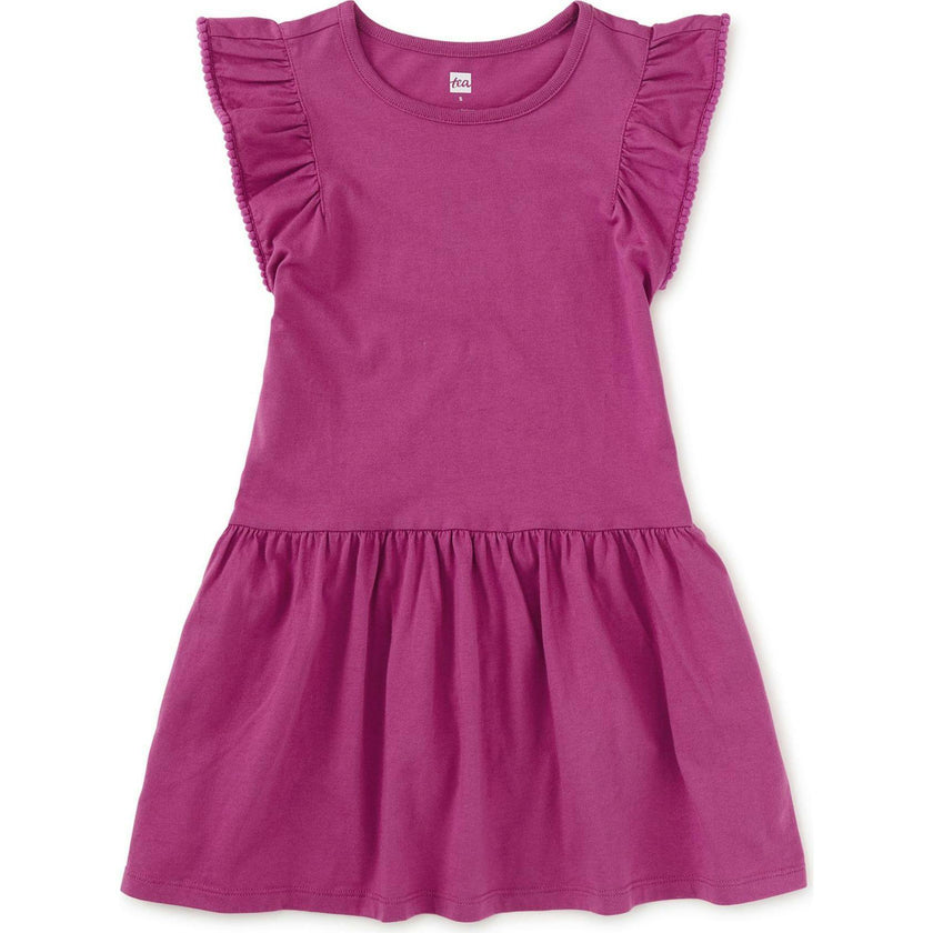 Pom-Pom Flutter Dress, Purple