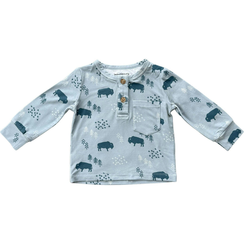 Boy's Long Sleeve Henley Shirt