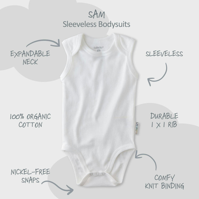 SAM 5-Pack Sleeveless Bodysuits