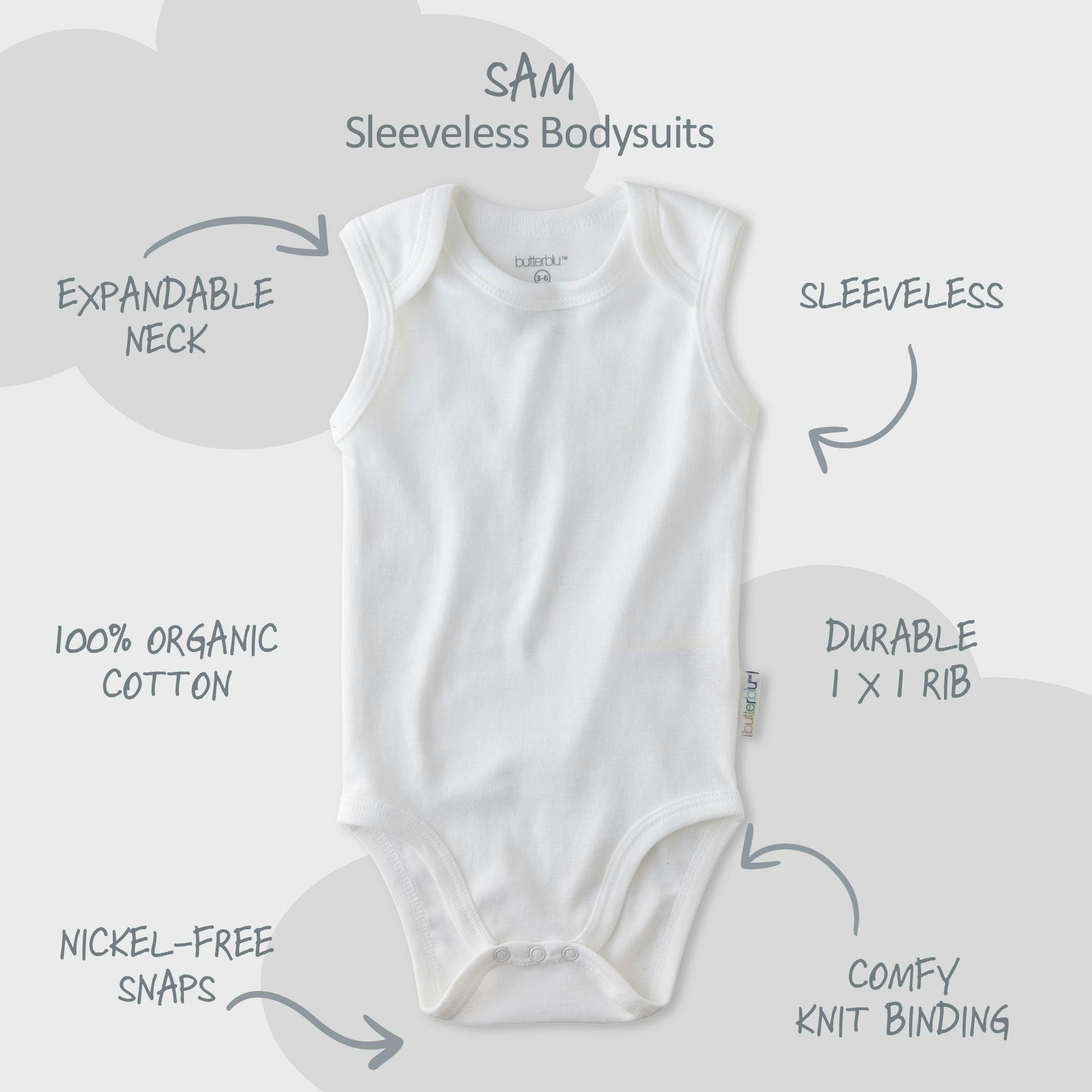 SAM 10-Pack Sleeveless Bodysuits