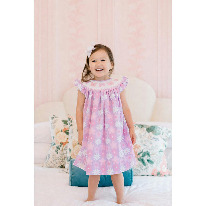 Lucy Butterfly Smocked Dress. (FINAL SALE)