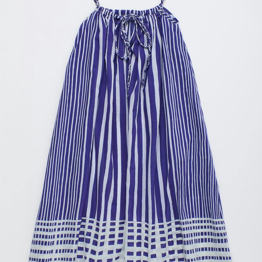 BALI STRIPED DRESS BLUE & WHITE