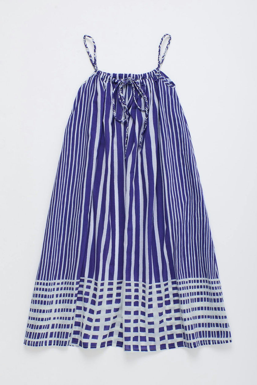 BALI STRIPED DRESS BLUE & WHITE