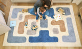 Stacked Washable Wool Area Rug