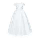 White Bow Long Brea Dress