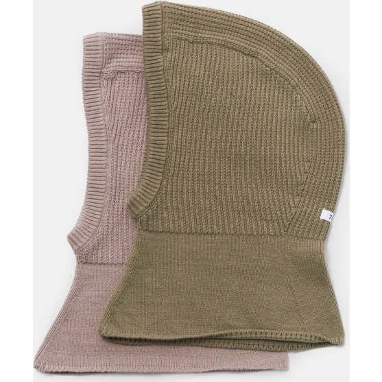 Chunky Ribbed Cotton Knit Elastic Fit Balaclava
