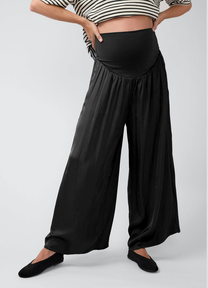 Flowy Wide Leg Woven Maternity Pant