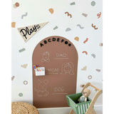 Peel & Stick Fabric Wall Stickers - Abstract Shapes (Earth