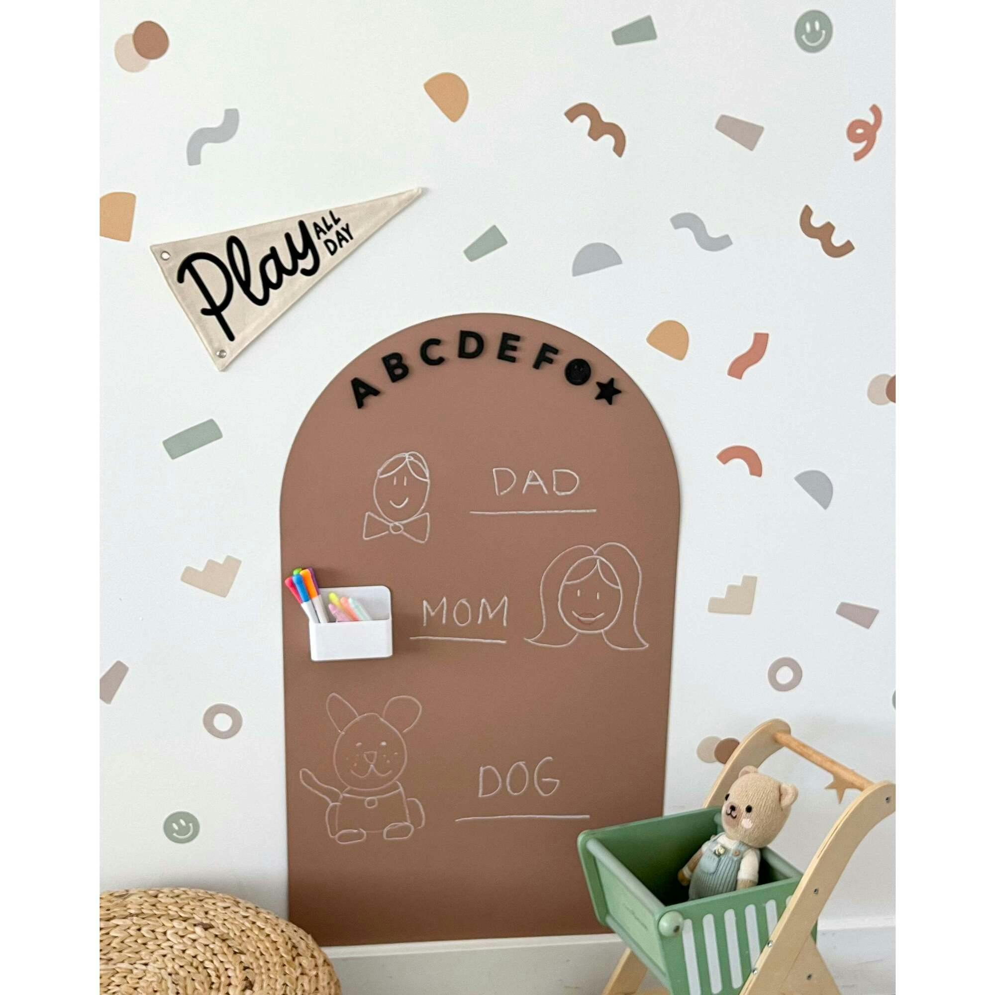 Peel & Stick Fabric Wall Stickers - Abstract Shapes (Earth