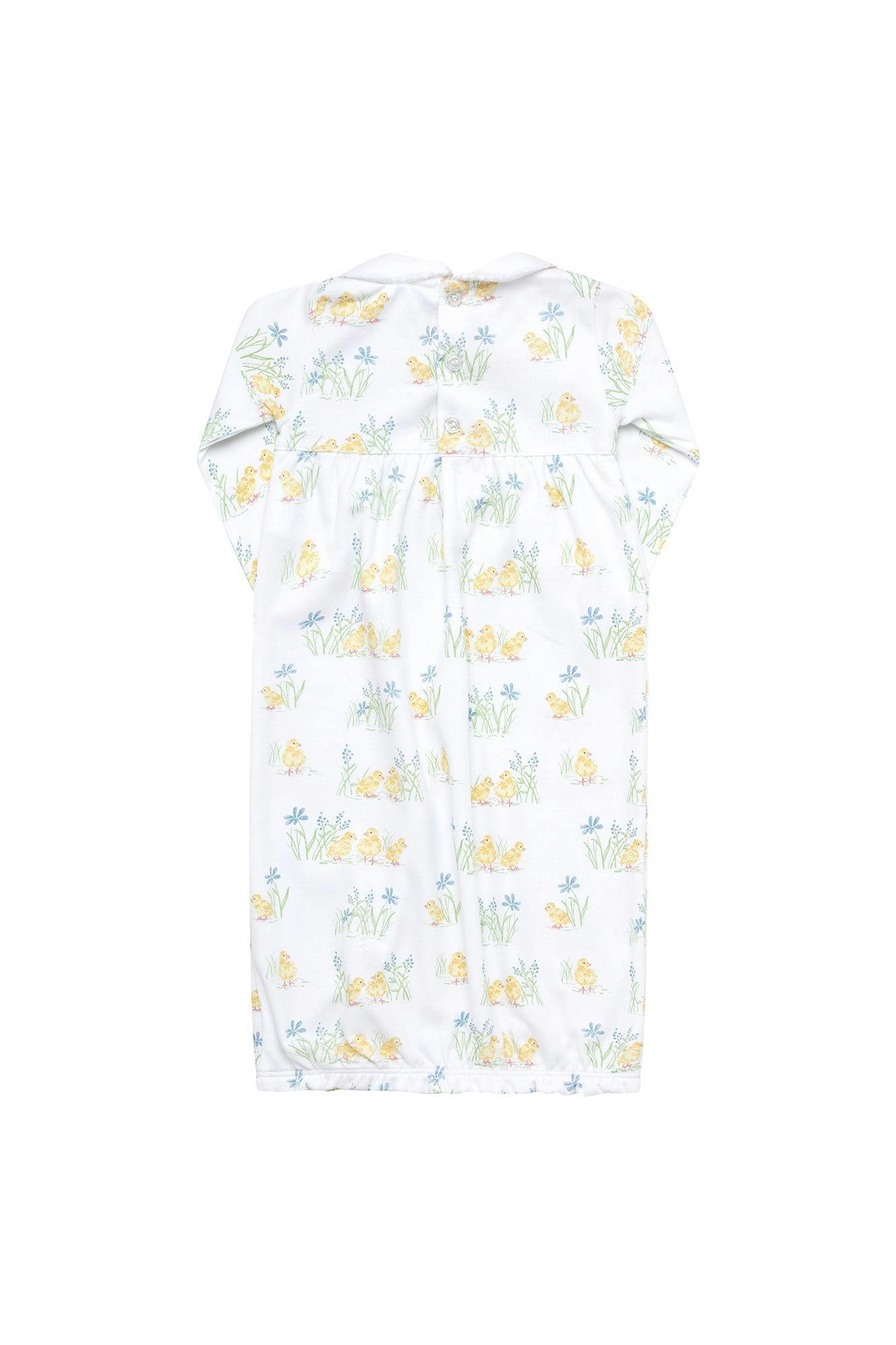 Chicks Print Smocked Gown