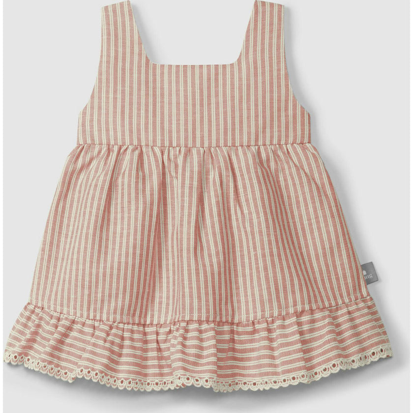 Pinstripe Open Back Dress
