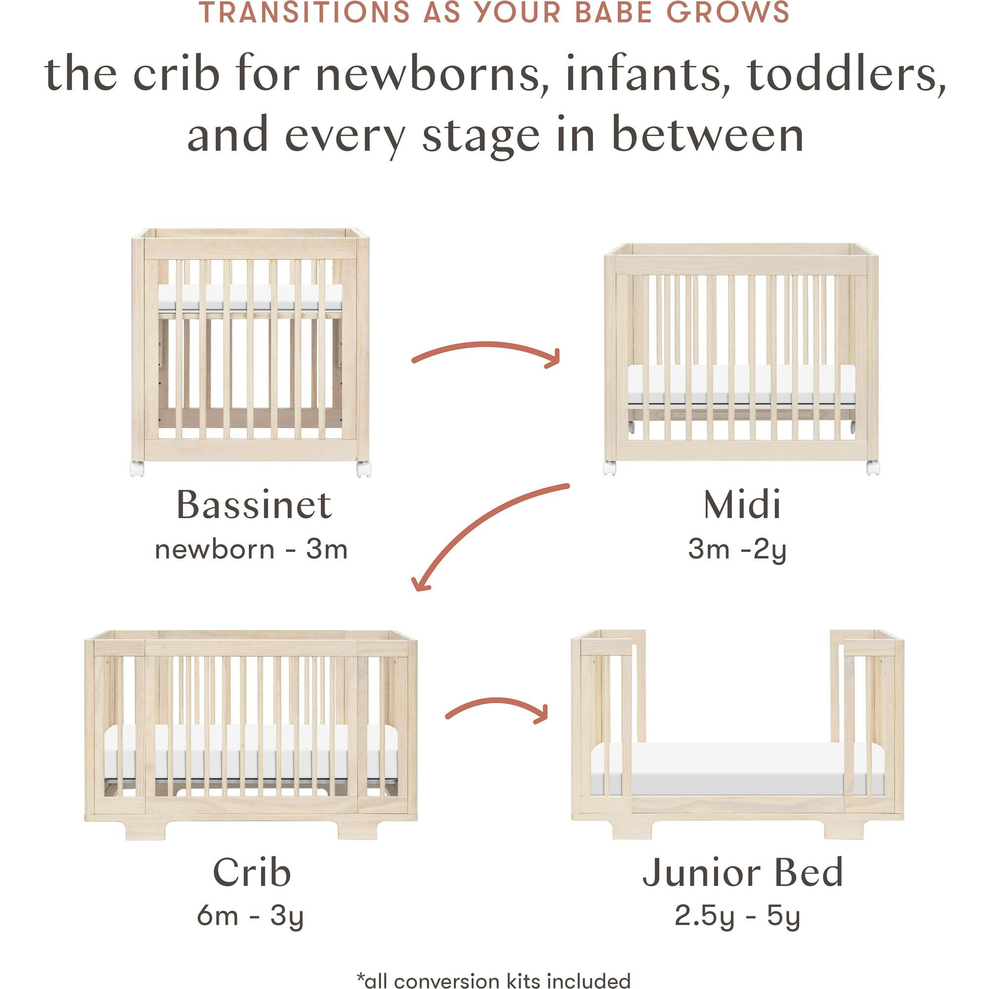 Yuzu 8-In-1 Convertible Crib With All-Stages Conversion Kits