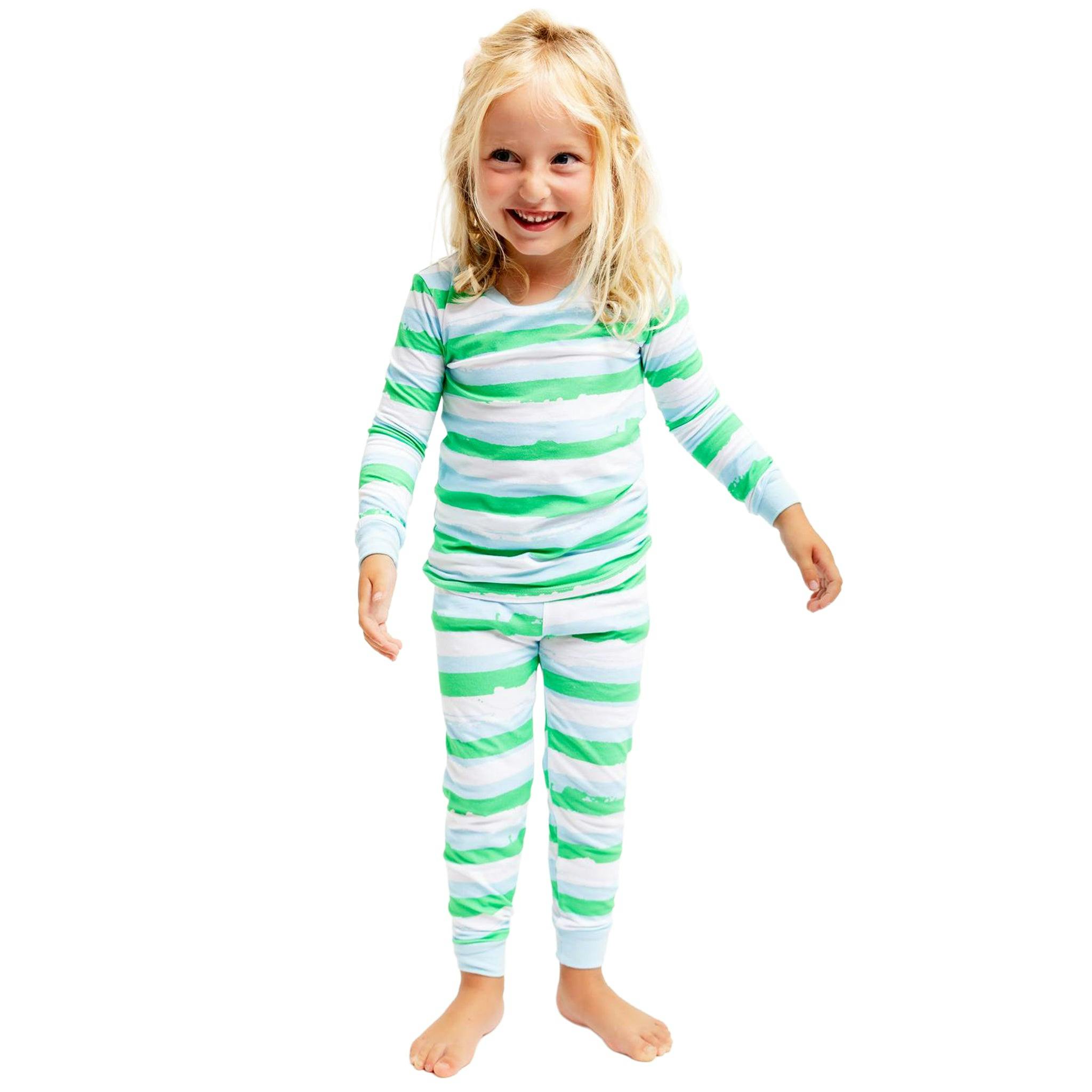 Kids Drawbertson Wild Stripes Long PJ Set