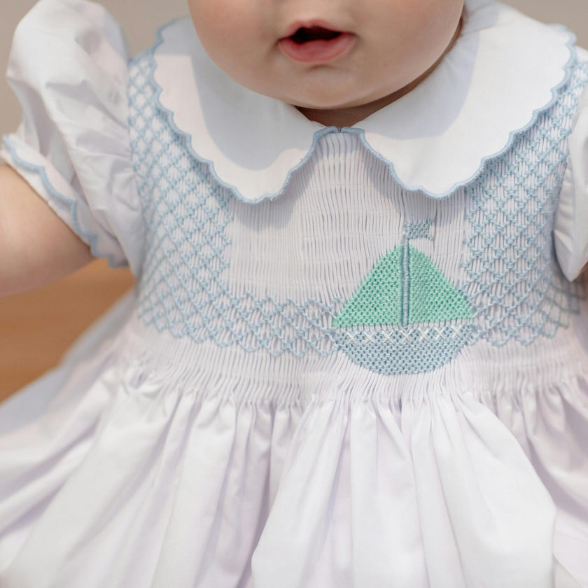 Eloise Bubble in Smocked Sailboats