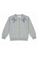 Blue Gems Bow Cardigan – Teen/Women