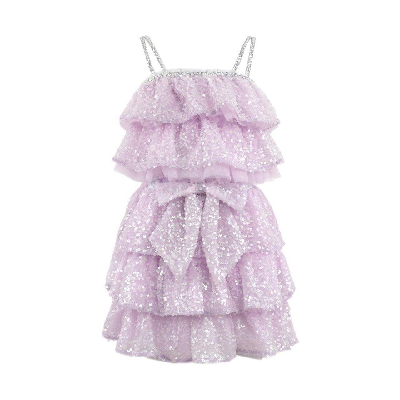 Lavender Sequin Bow Layered Set
