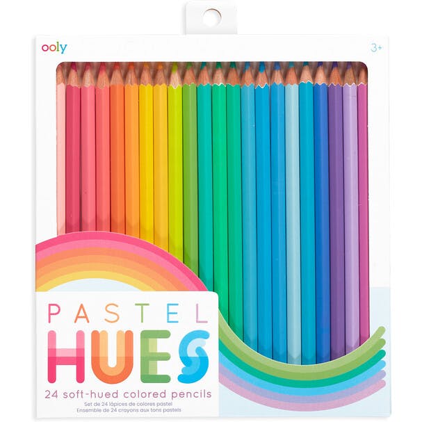 Pastel Hues Colored Pencils - Set of 24