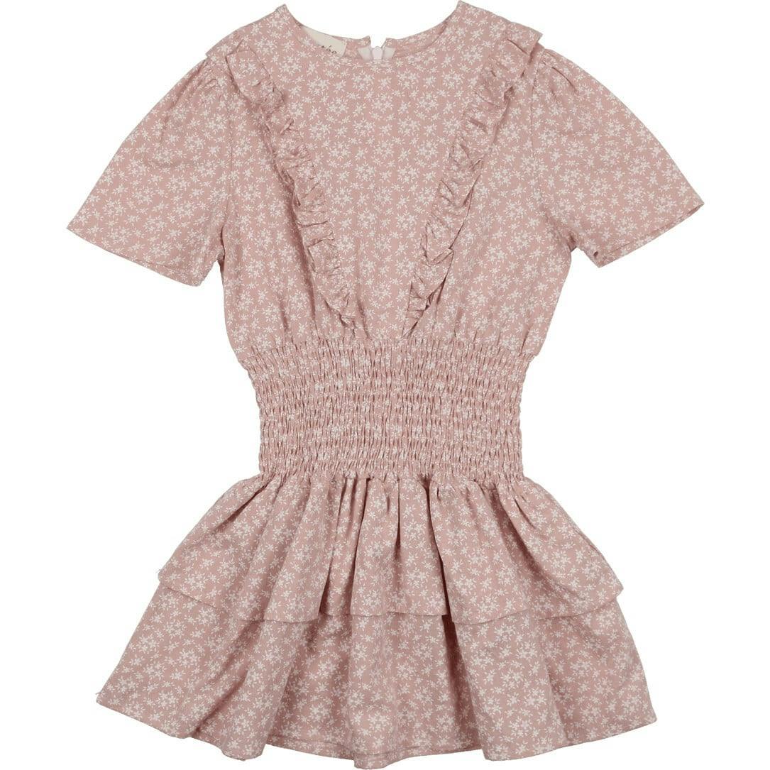 Textured Floral Short Sleeve Peplum Dress