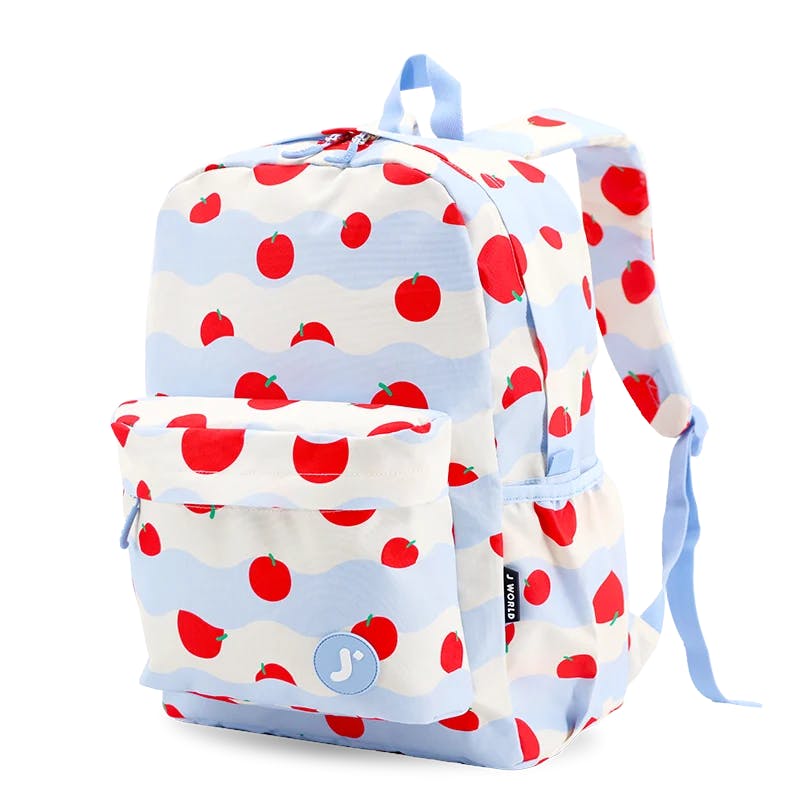 Oz Daypack Backpack with Doodle Large Pencil Case in Floating Apple