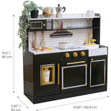 Teamson Kids Little Chef St. Louis 2-Pcs Wooden Play Kitchen with 15 Accessories