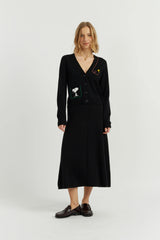 Wool-Cashmere Snoopy Pocket Cardigan
