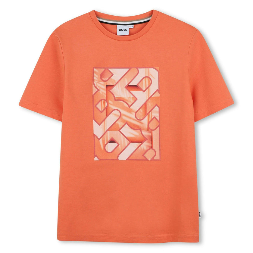 Orange Abstract Logo T-Shirt