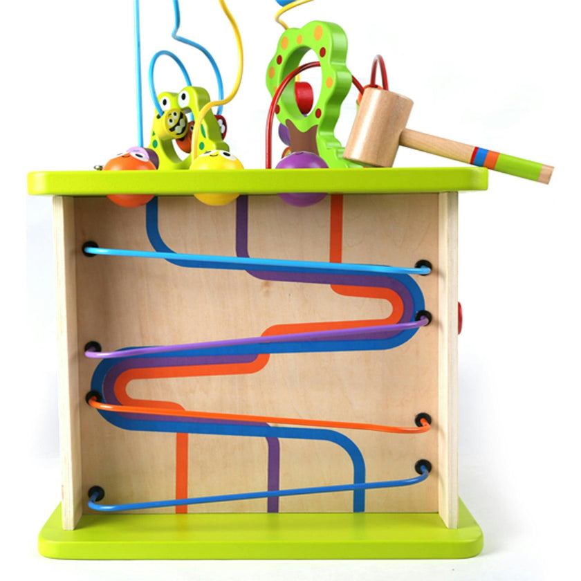 Country Critters 5-Sided Wooden Play Cube for Toddlers