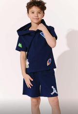 Navy Space Boys Short Set