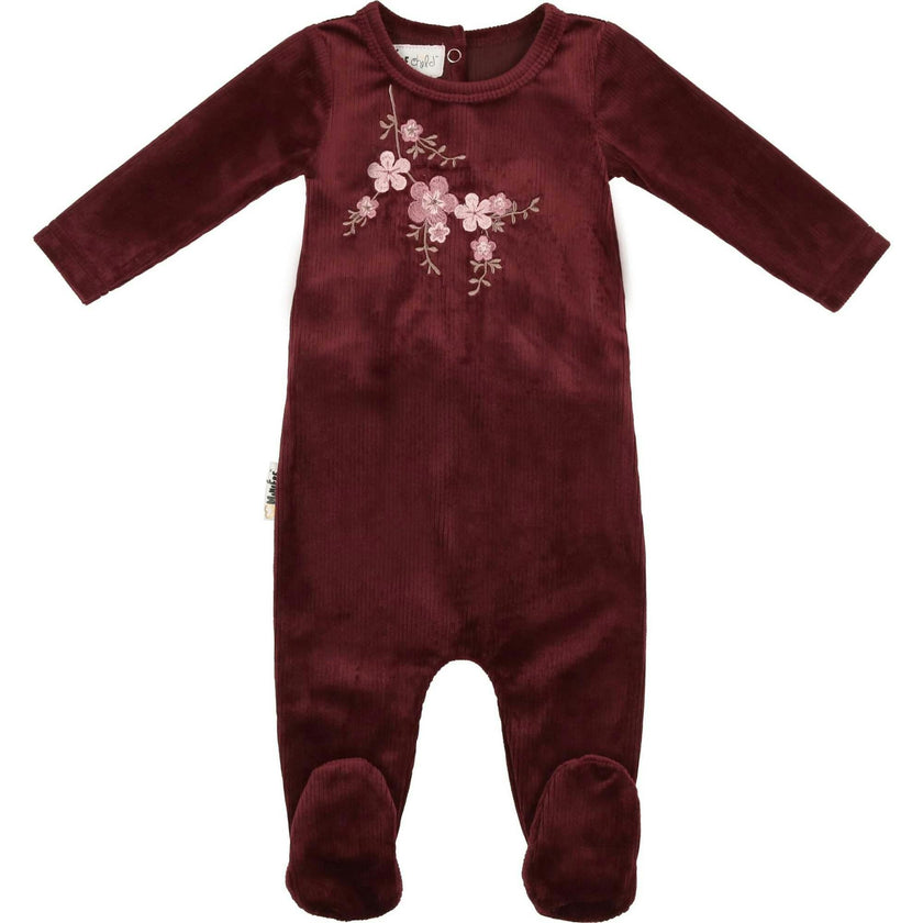Cherry Blossom Long Sleeve Footie