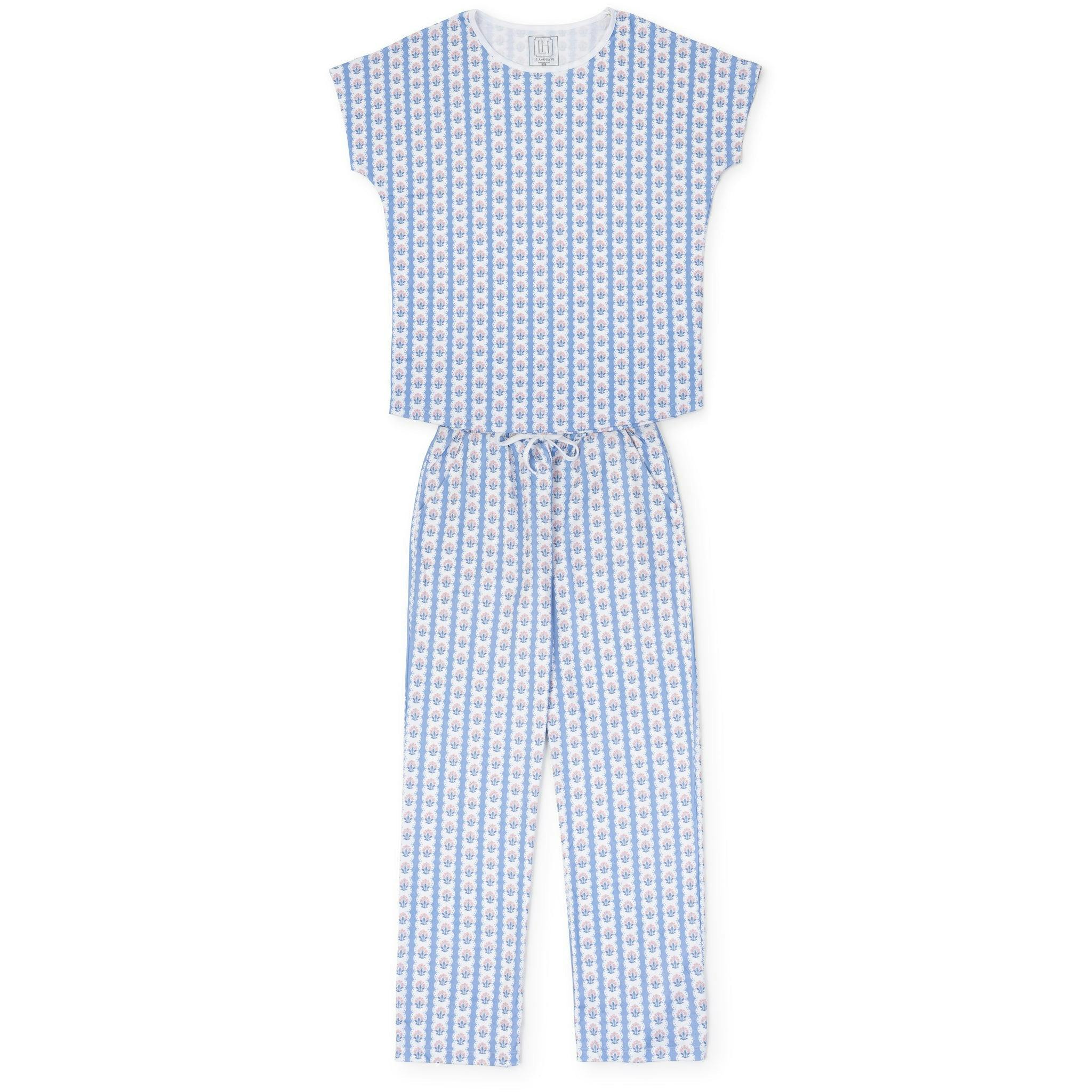 Marcia Women's Pima Cotton Pajama Pant Set - Harvest Ribbon Floral