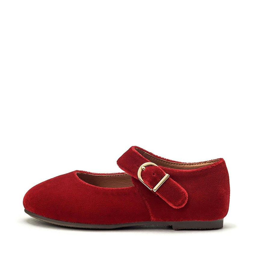 Juni Velvet Round-Toe Mary Jane Shoes