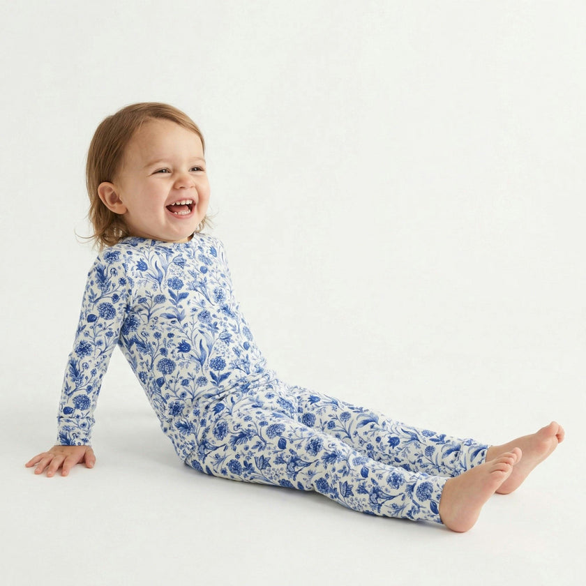 Porcelain Vine Bamboo Toddler Pajama Set