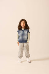 Wool Yearbook Vest in Houndstooth