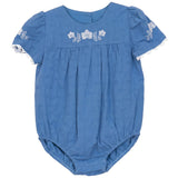 Criss Cross Flower Embroidered Bubble
