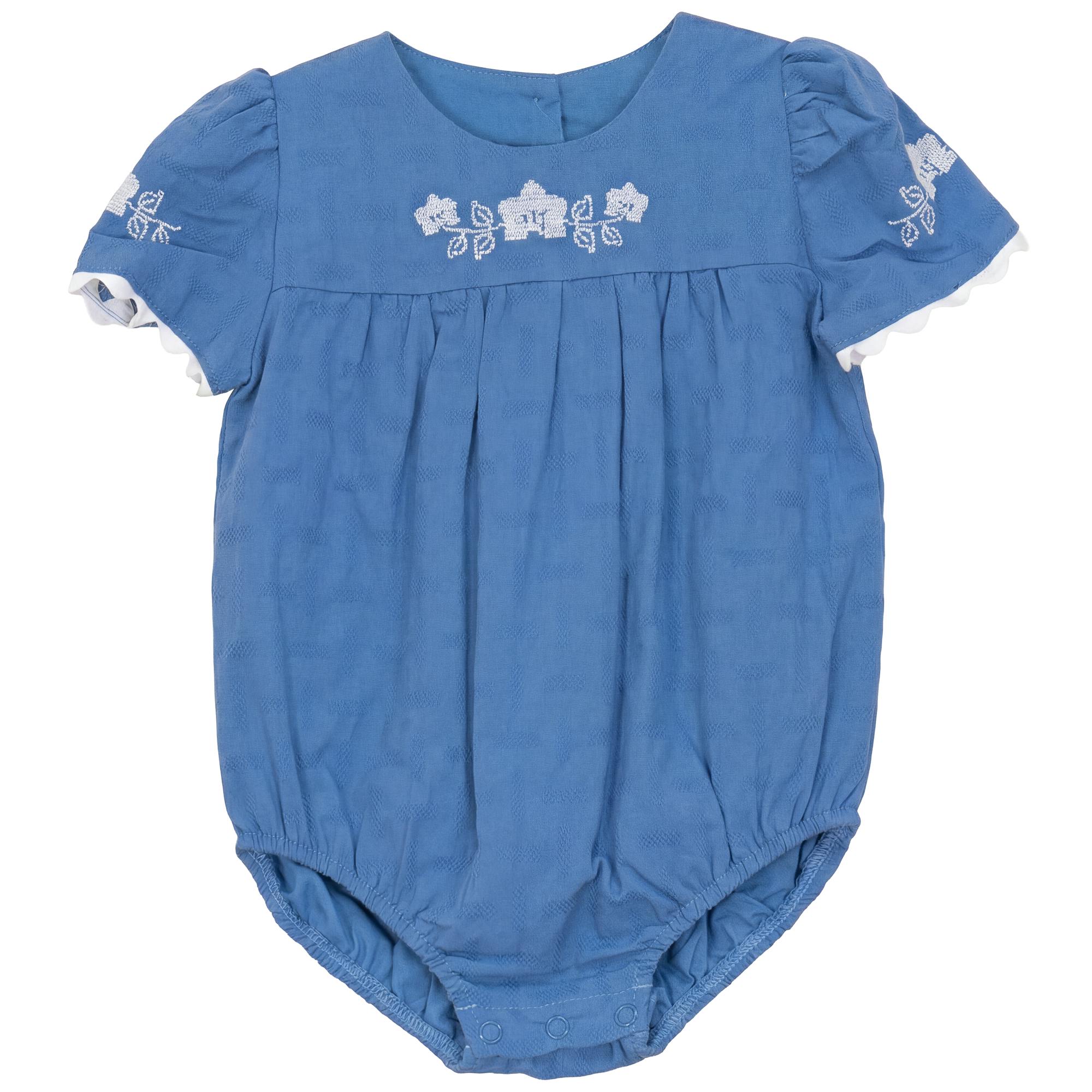 Criss Cross Flower Embroidered Bubble