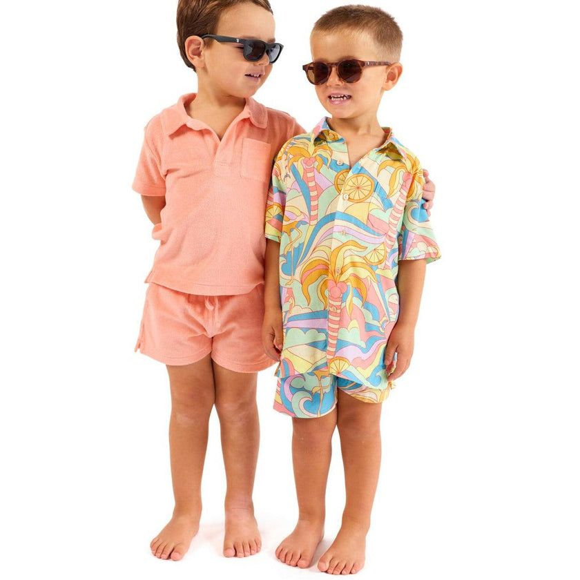The Tropicana - Boys Coral Terry Polo