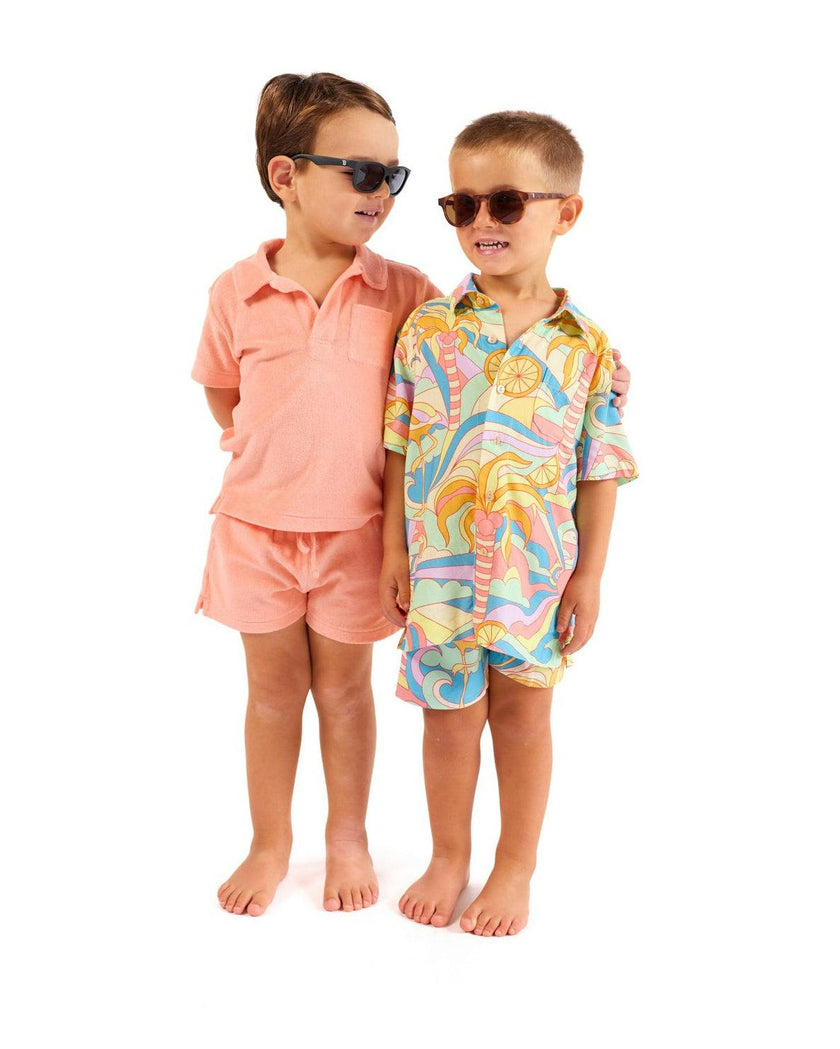 The Tropicana - Boys Coral Terry Polo