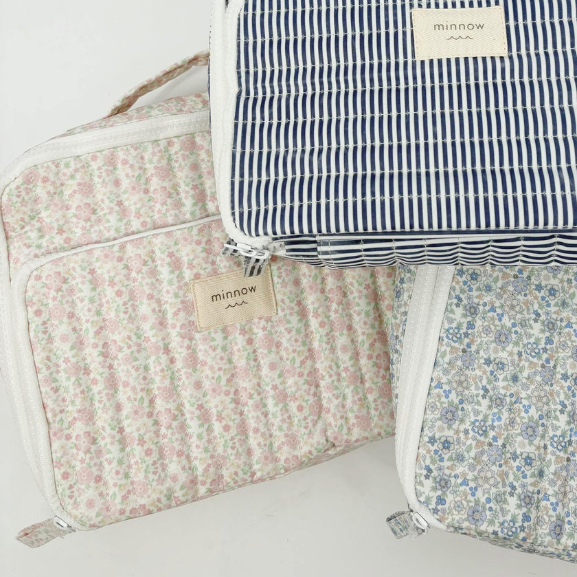 antique floral coated lunchbox