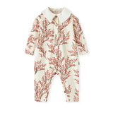 Winterberry Cotton Stretch Collar Long Sleeve Jumpsuit
