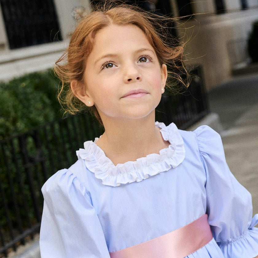 Nicky Hilton x La Coqueta Blue Stripe Milou Girl Dress