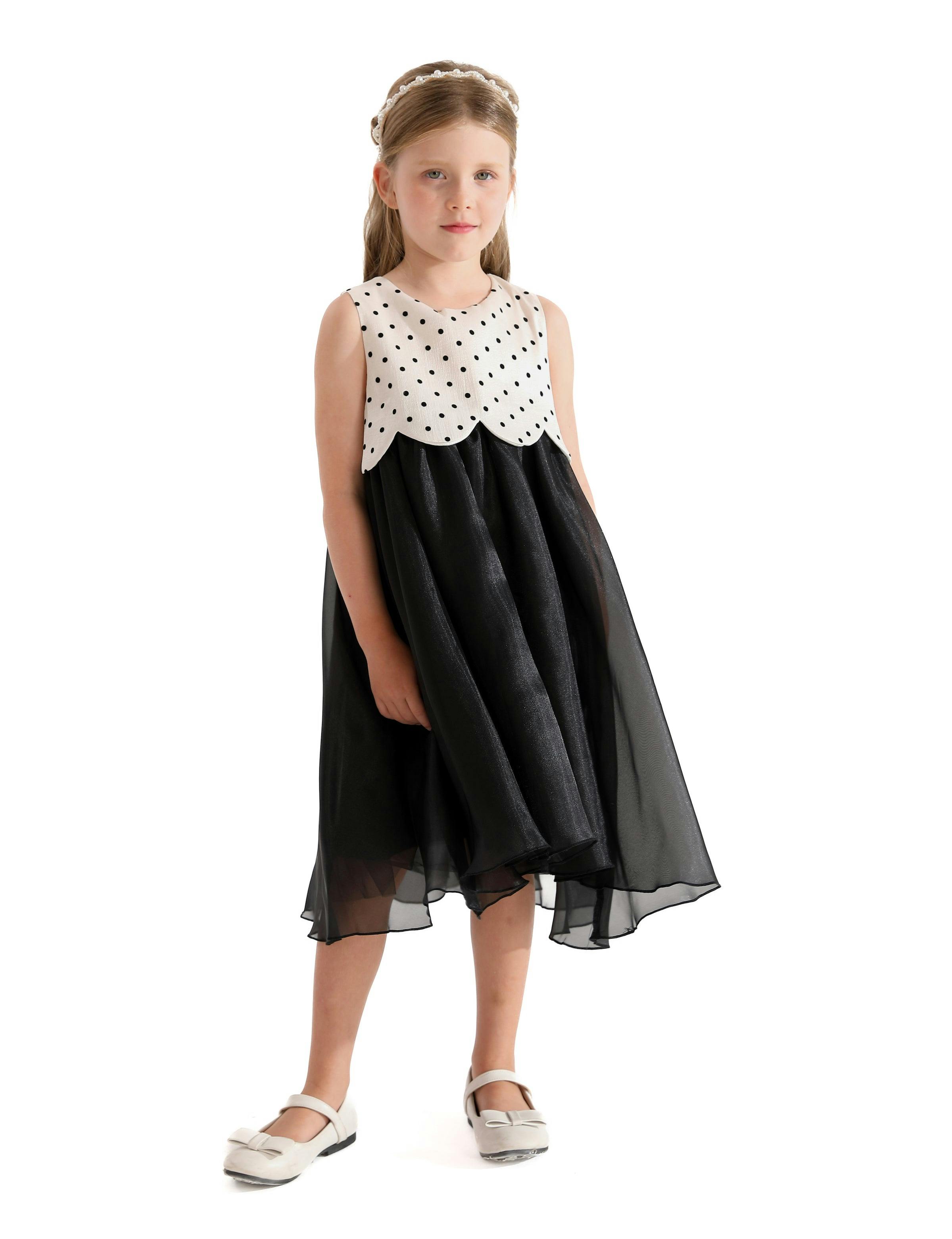 Black Menorca Polka Dot Dress